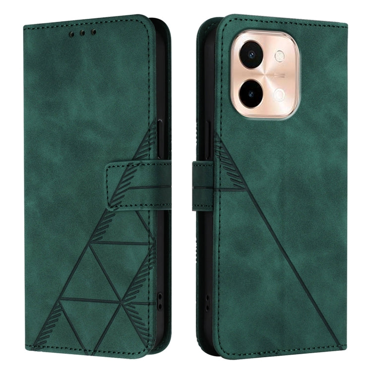 For vivo Y28 4G Crossbody 3D Embossed Flip Leather Phone Case