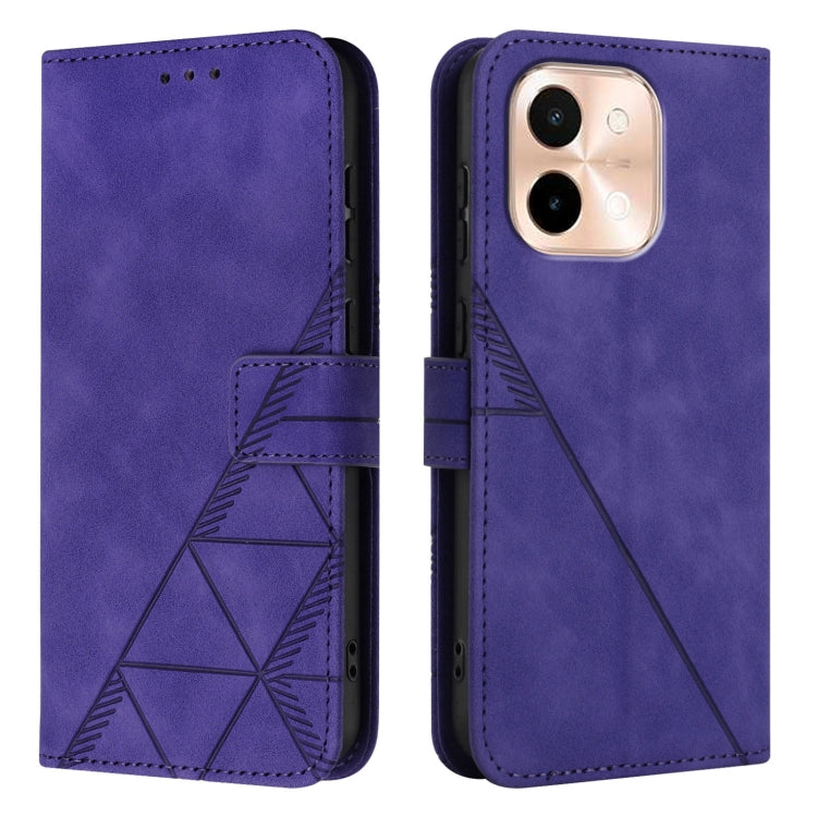 For vivo Y28 4G Crossbody 3D Embossed Flip Leather Phone Case