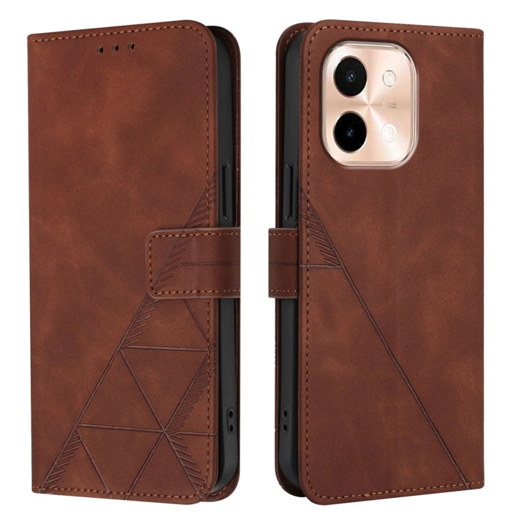 For vivo Y28 4G Crossbody 3D Embossed Flip Leather Phone Case