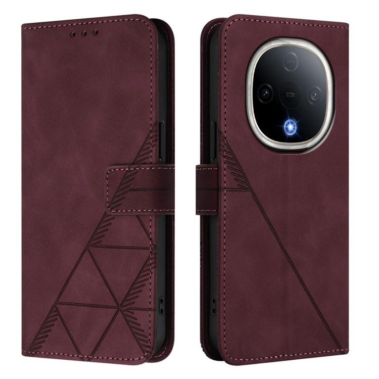 For vivo Y300 Crossbody 3D Embossed Flip Leather Phone Case