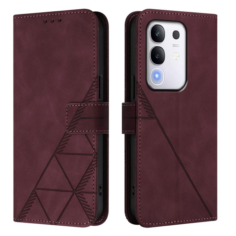 For vivo Y29 4G Global Crossbody 3D Embossed Flip Leather Phone Case