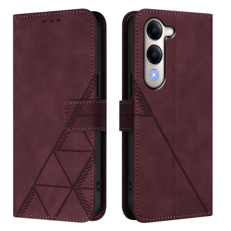 For vivo Y29S 5G / Y04 4G Global Crossbody 3D Embossed Flip Leather Phone Case