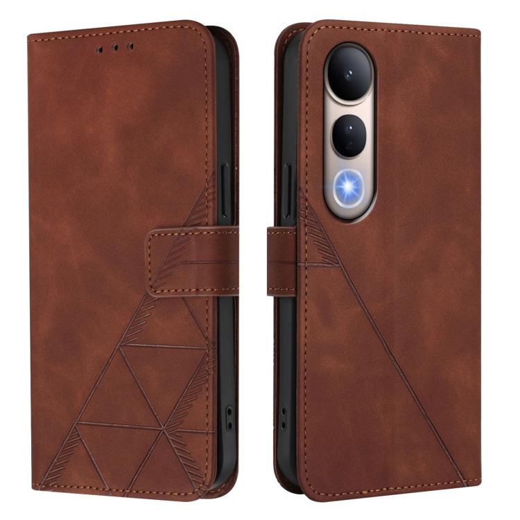 For vivo V50 Lite 5G Crossbody 3D Embossed Flip Leather Phone Case