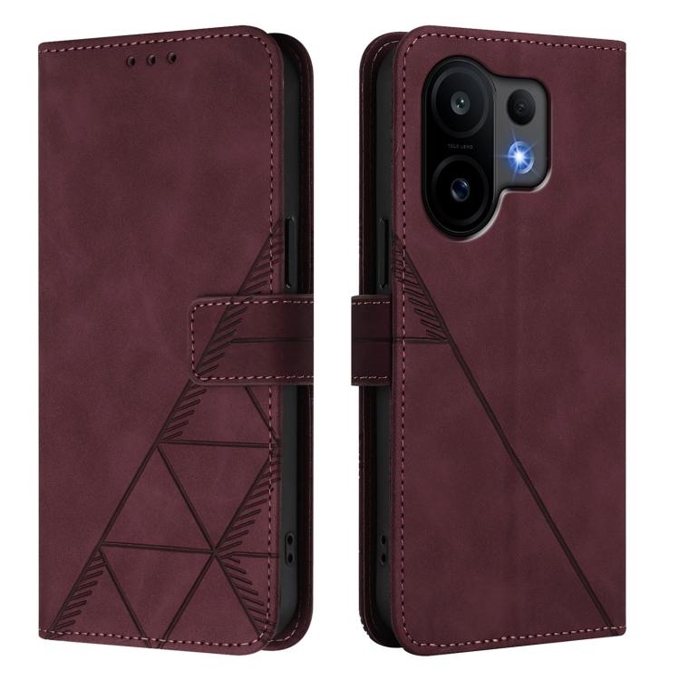 For vivo S30 Crossbody 3D Embossed Flip Leather Phone Case