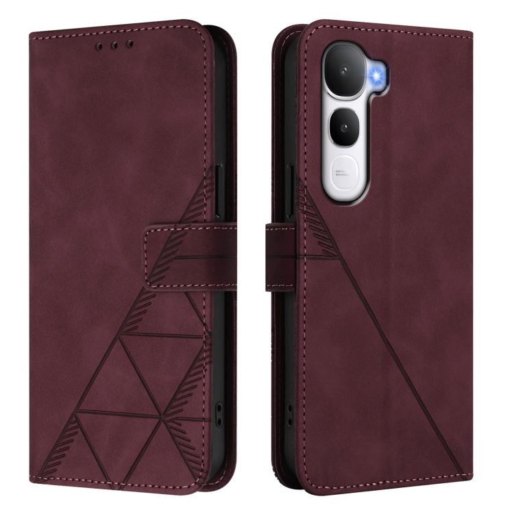 For vivo Y400 5G Global Crossbody 3D Embossed Flip Leather Phone Case