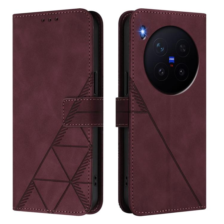 For vivo X300 Crossbody 3D Embossed Flip Leather Phone Case