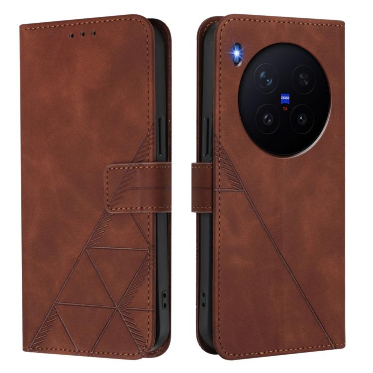 For vivo X300 Crossbody 3D Embossed Flip Leather Phone Case