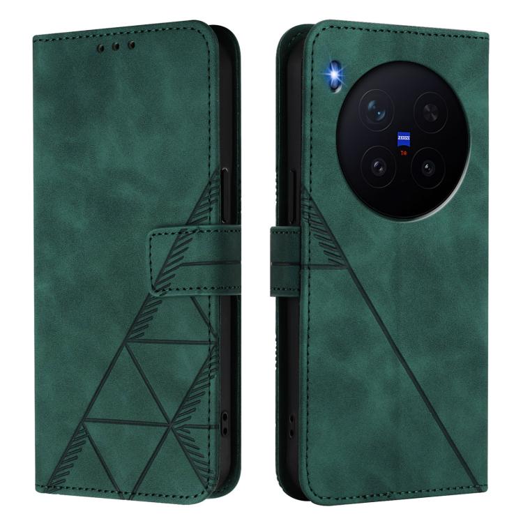 For vivo X300 Pro Crossbody 3D Embossed Flip Leather Phone Case