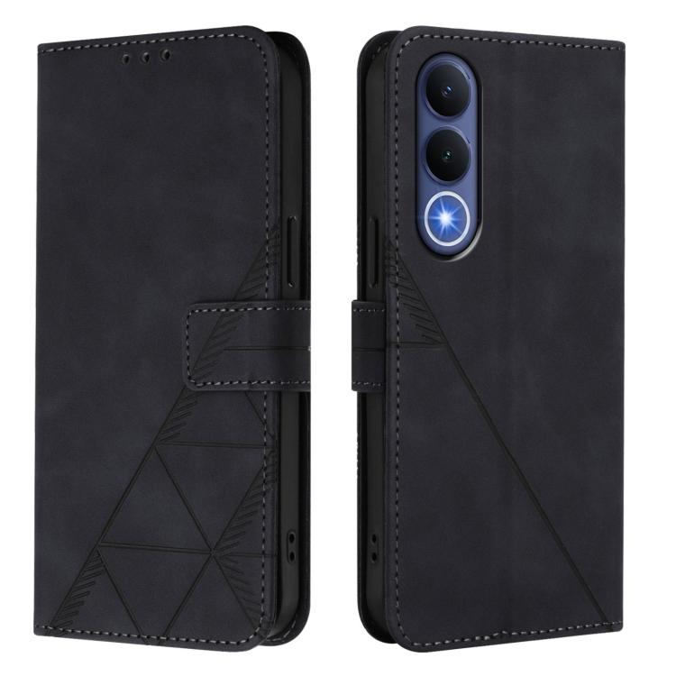 For vivo V70 FE 5G Crossbody 3D Embossed Flip Leather Phone Case