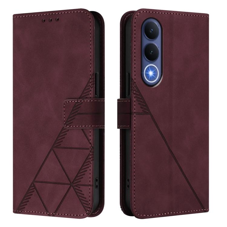 For vivo V70 FE 5G Crossbody 3D Embossed Flip Leather Phone Case