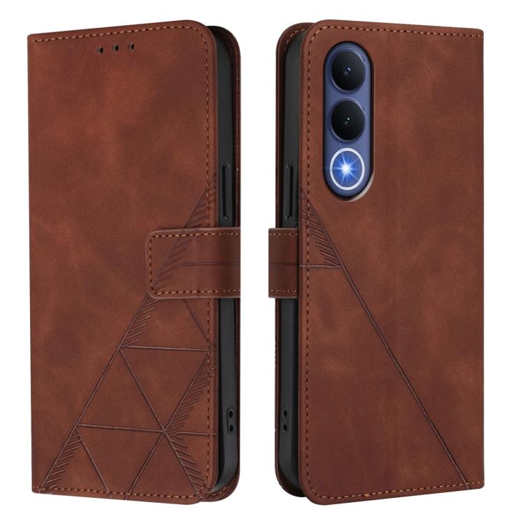 For vivo V70 FE 5G Crossbody 3D Embossed Flip Leather Phone Case