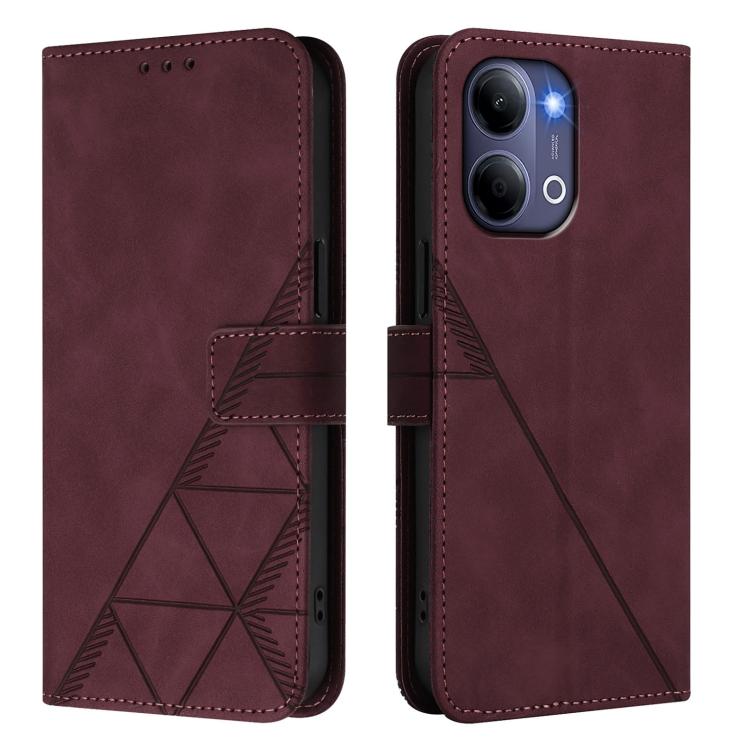 For vivo Y21 5G 2026 Global / Y05 4G Crossbody 3D Embossed Flip Leather Phone Case