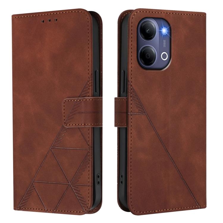For vivo Y21 5G 2026 Global / Y05 4G Crossbody 3D Embossed Flip Leather Phone Case