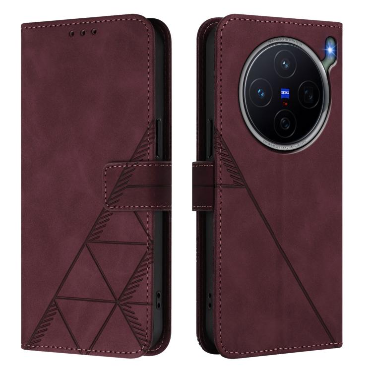 For vivo X300s Crossbody 3D Embossed Flip Leather Phone Case