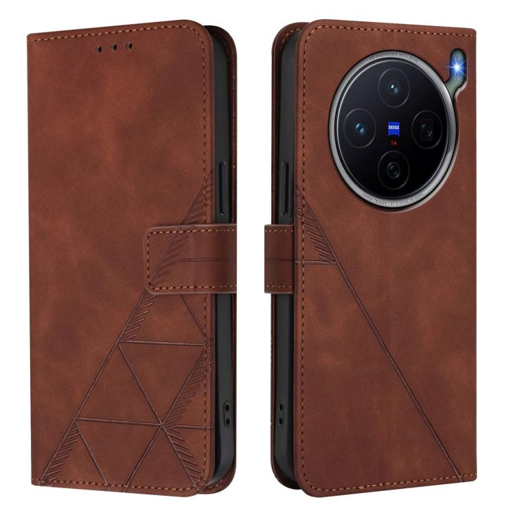 For vivo X300s Crossbody 3D Embossed Flip Leather Phone Case