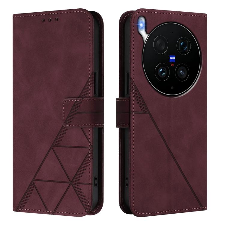 For vivo X300 Ultra Crossbody 3D Embossed Flip Leather Phone Case