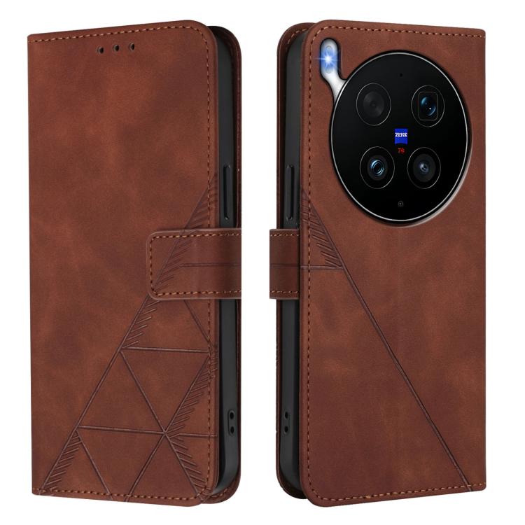 For vivo X300 Ultra Crossbody 3D Embossed Flip Leather Phone Case