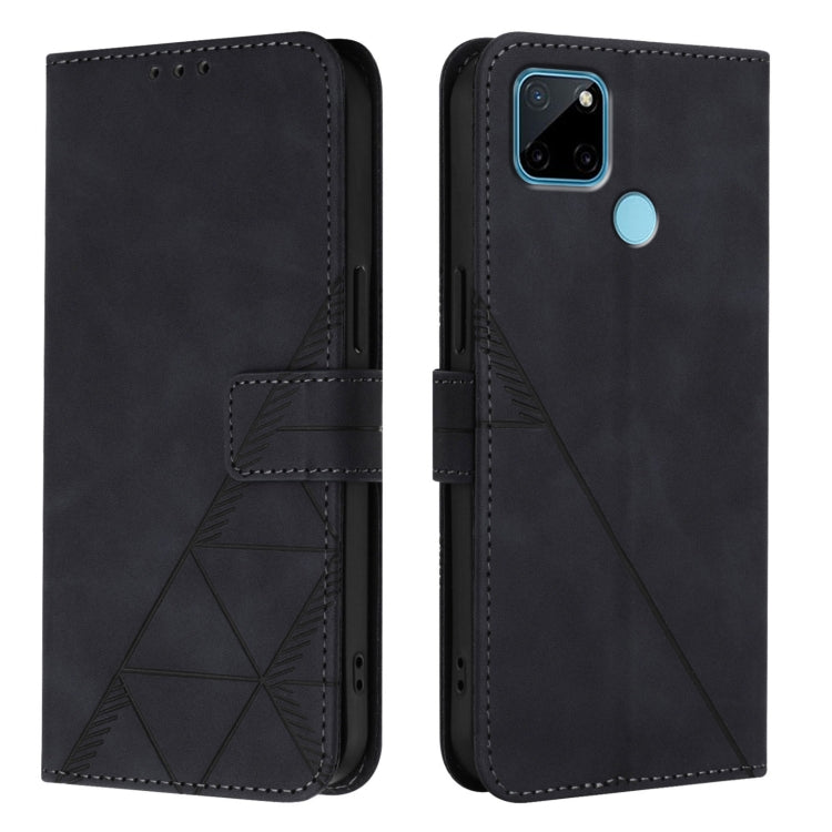 For Realme C21Y Crossbody 3D Embossed Flip Leather Phone Case