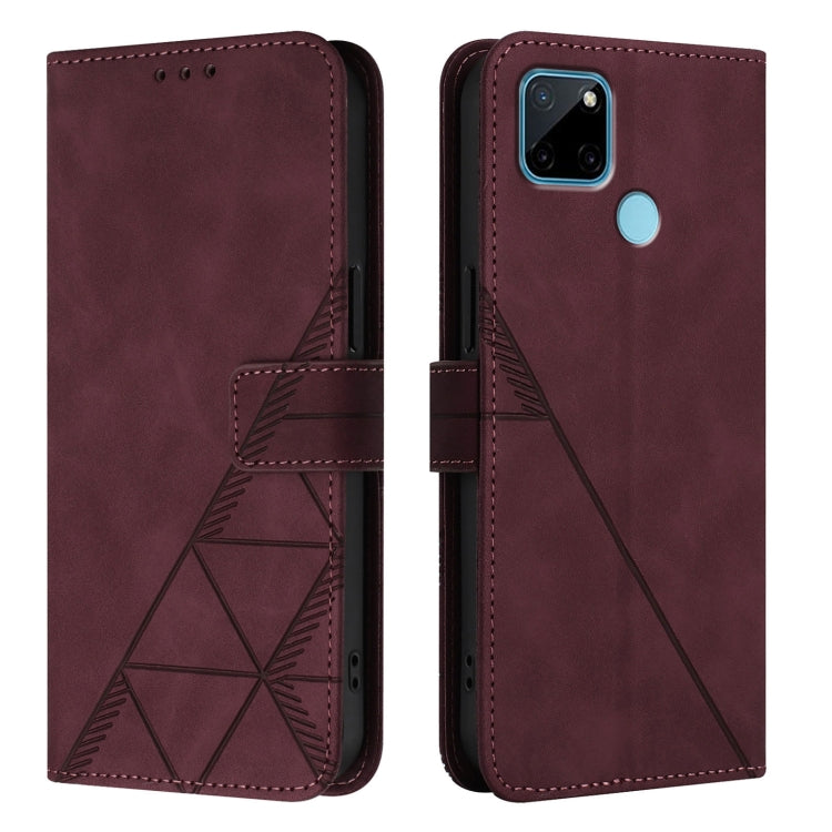 For Realme C21Y Crossbody 3D Embossed Flip Leather Phone Case