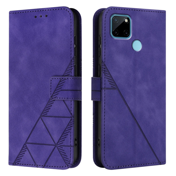 For Realme C21Y Crossbody 3D Embossed Flip Leather Phone Case