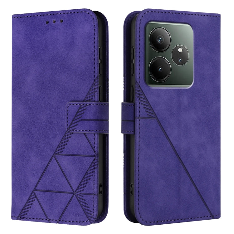 For Realme GT 6 5G Global Crossbody 3D Embossed Flip Leather Phone Case