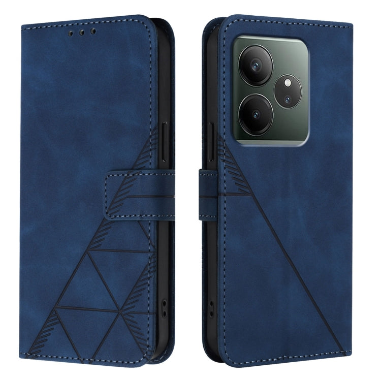 For Realme GT 6T 5G Global Crossbody 3D Embossed Flip Leather Phone Case