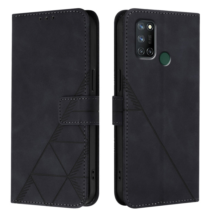 For Realme C17 / 7i Crossbody 3D Embossed Flip Leather Phone Case