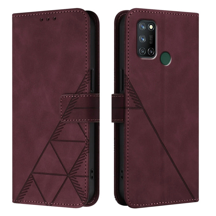 For Realme C17 / 7i Crossbody 3D Embossed Flip Leather Phone Case