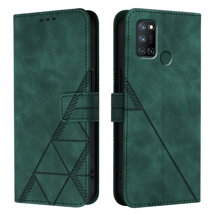 For Realme C17 / 7i Crossbody 3D Embossed Flip Leather Phone Case