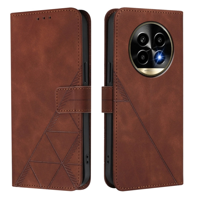 For Realme 13 Pro / 13 Pro+ 5G Crossbody 3D Embossed Flip Leather Phone Case