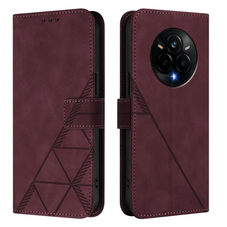 For Realme 14 Pro Crossbody 3D Embossed Flip Leather Phone Case