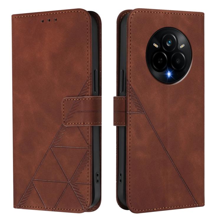 For Realme 14 Pro Crossbody 3D Embossed Flip Leather Phone Case