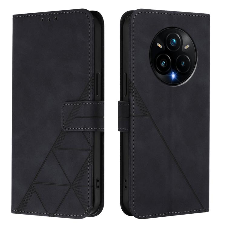 For Realme 14 Pro+ Crossbody 3D Embossed Flip Leather Phone Case