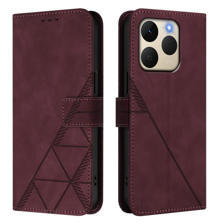 For Realme 15T 5G Global Crossbody 3D Embossed Flip Leather Phone Case