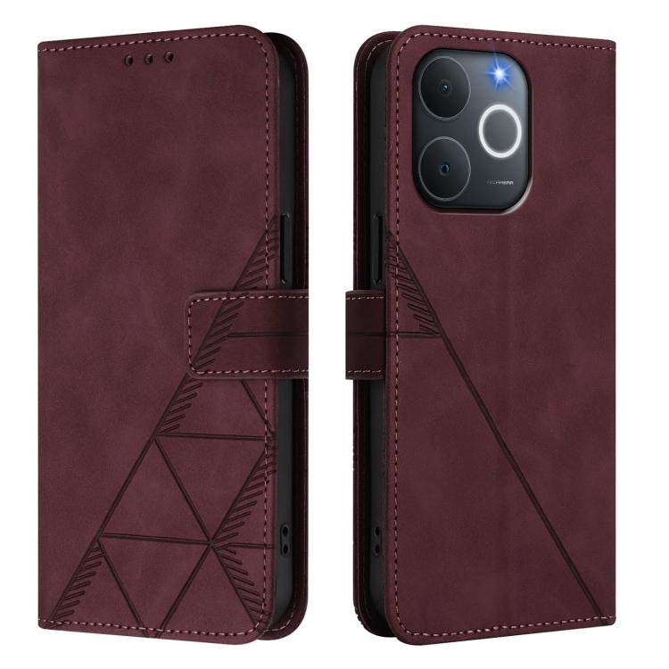 For Realme C71 4G India Crossbody 3D Embossed Flip Leather Phone Case