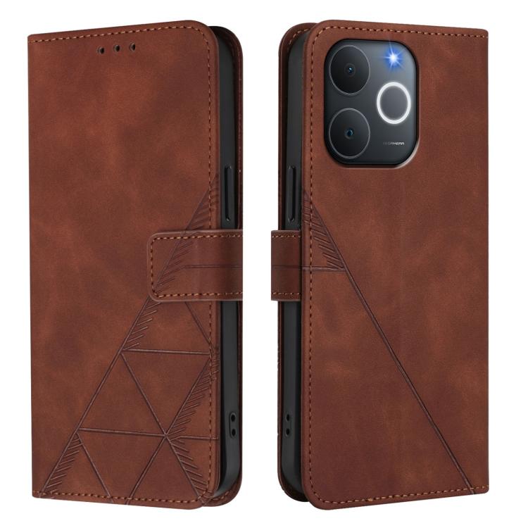 For Realme C71 4G India Crossbody 3D Embossed Flip Leather Phone Case