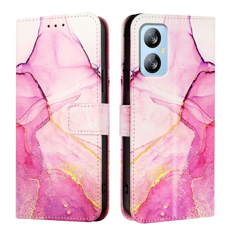 For Blackview A52 PT003 Marble Pattern Flip Leather Phone Case