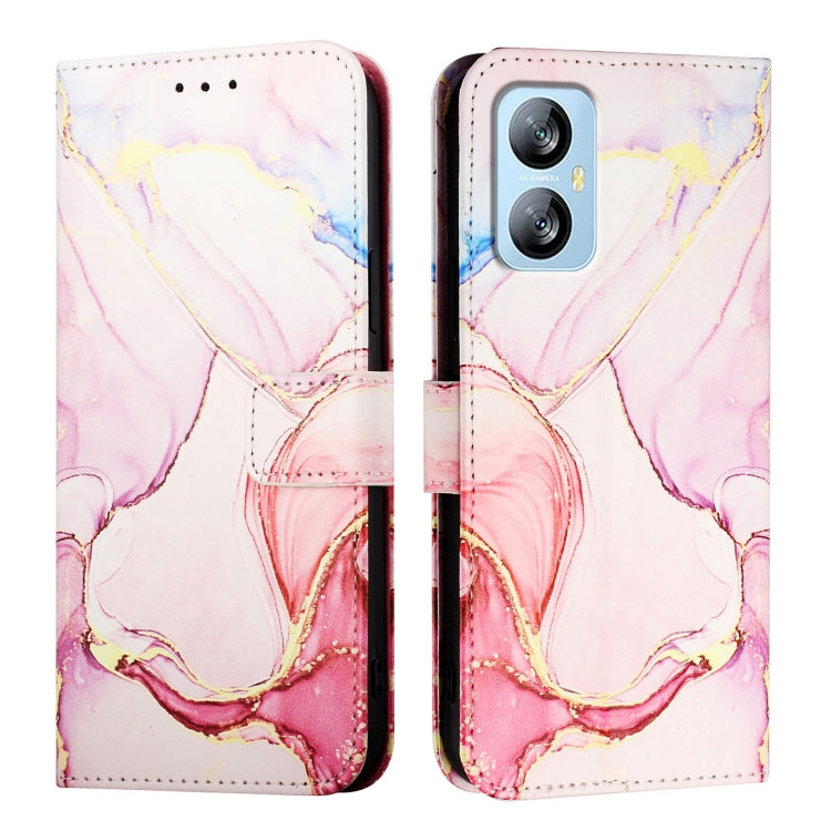 For Blackview A52 PT003 Marble Pattern Flip Leather Phone Case