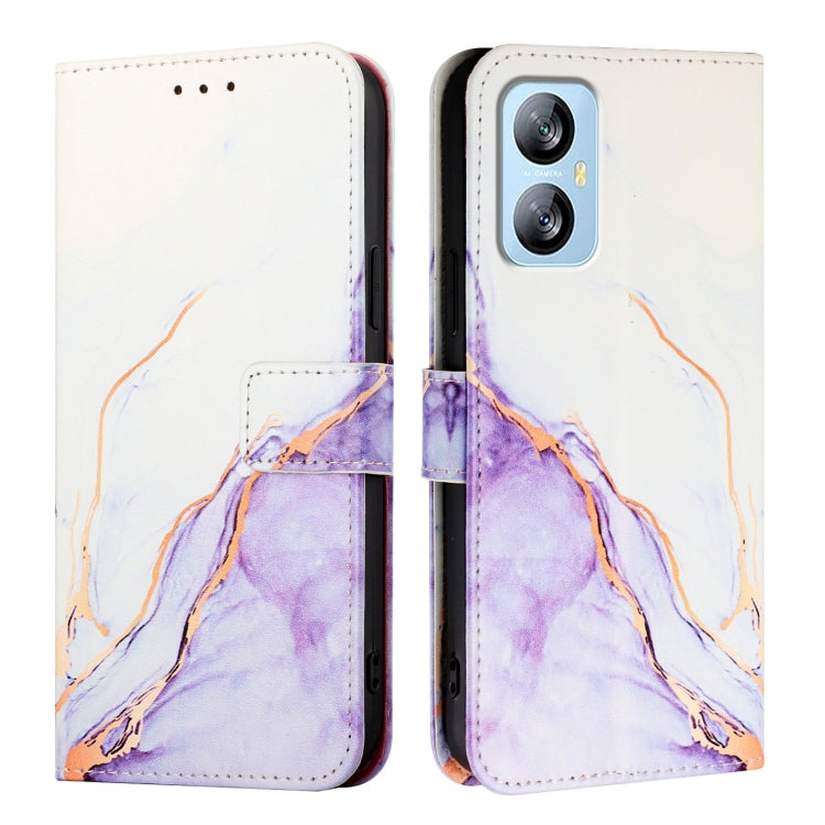 For Blackview A52 PT003 Marble Pattern Flip Leather Phone Case