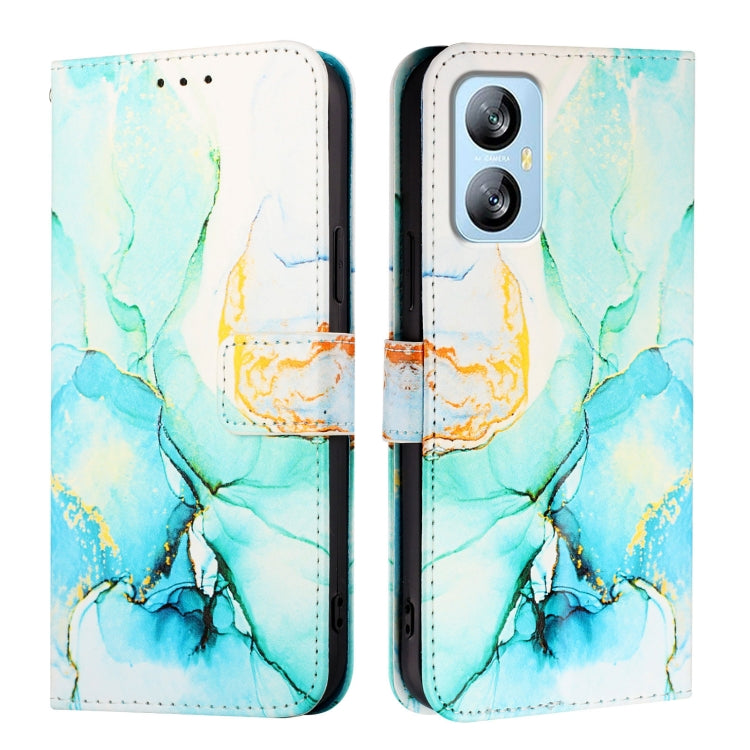 For Blackview A52 PT003 Marble Pattern Flip Leather Phone Case