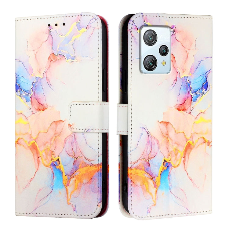 For Blackview A53 PT003 Marble Pattern Flip Leather Phone Case
