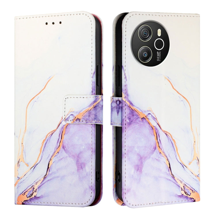 For Blackview Shark 8 PT003 Marble Pattern Flip Leather Phone Case