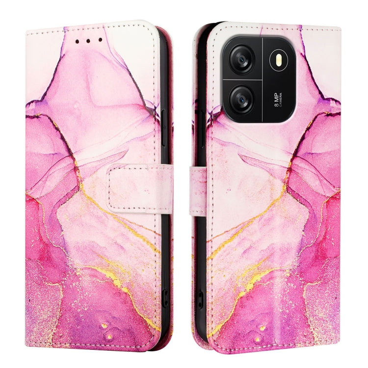 For Blackview Wave 6C PT003 Marble Pattern Flip Leather Phone Case