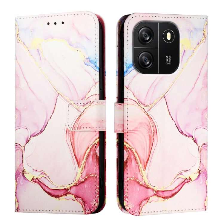 For Blackview Wave 6C PT003 Marble Pattern Flip Leather Phone Case