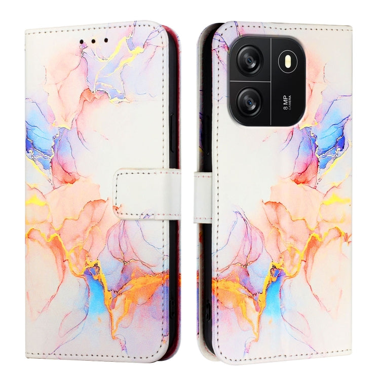 For Blackview Wave 6C PT003 Marble Pattern Flip Leather Phone Case