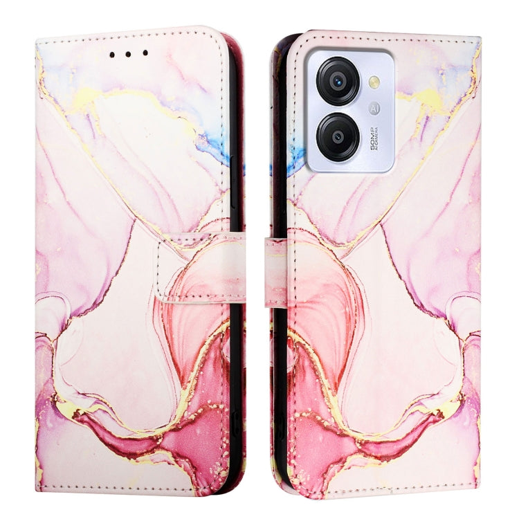 For Blackview Color 8 PT003 Marble Pattern Flip Leather Phone Case