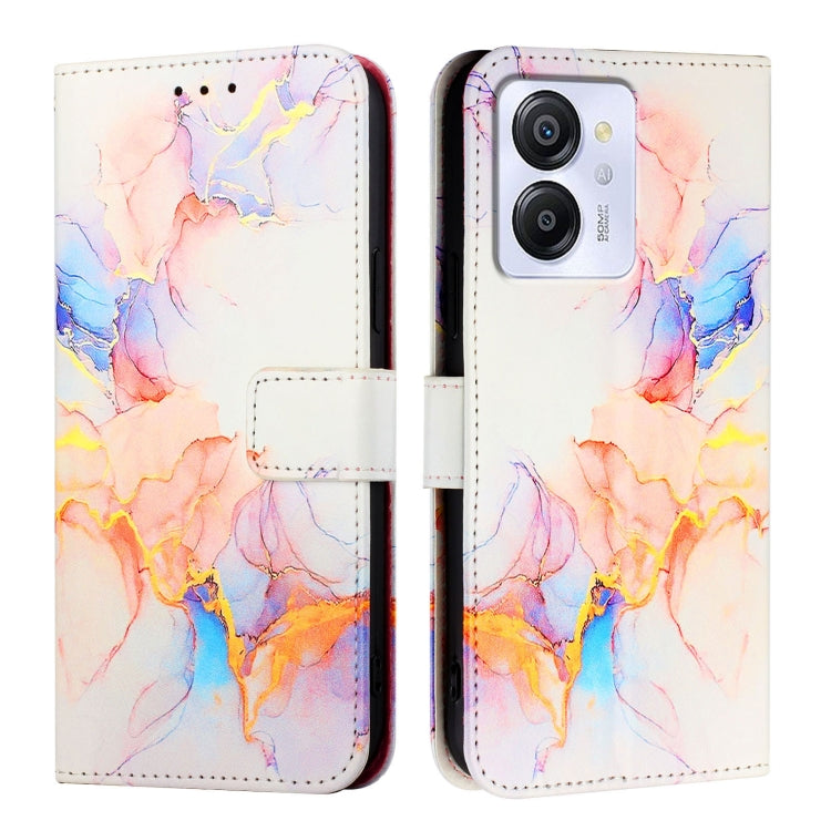 For Blackview Color 8 PT003 Marble Pattern Flip Leather Phone Case