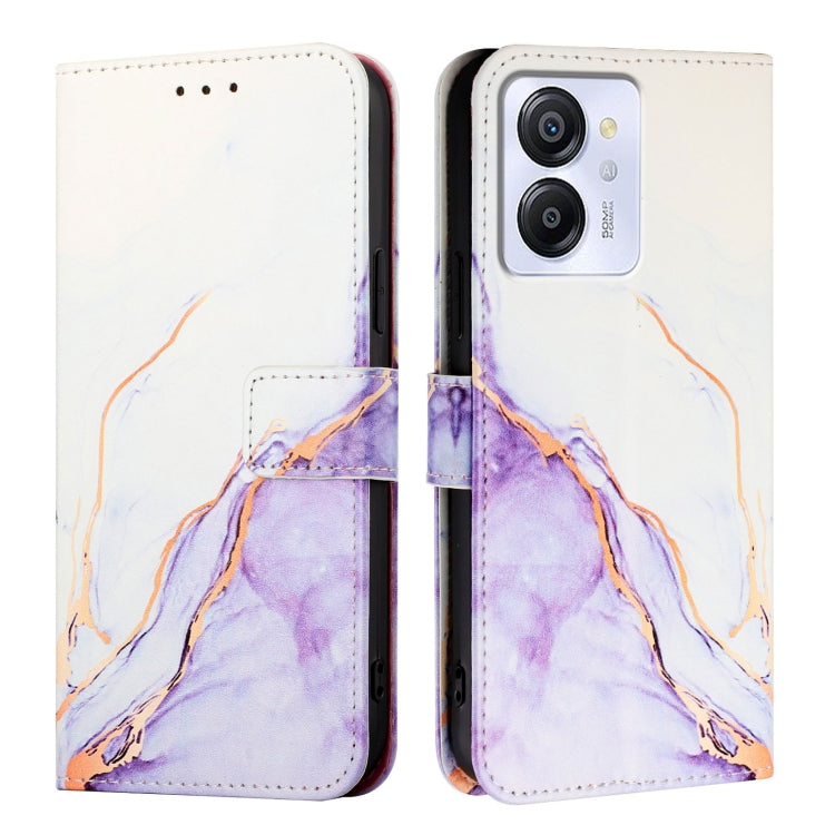 For Blackview Color 8 PT003 Marble Pattern Flip Leather Phone Case
