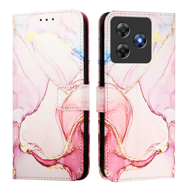 For Blackview Wave 8C PT003 Marble Pattern Flip Leather Phone Case