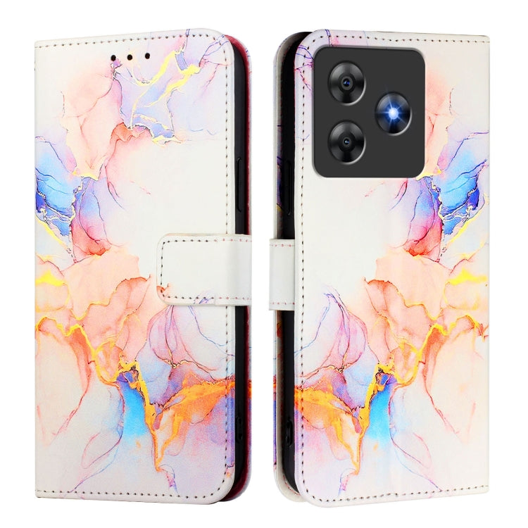 For Blackview Wave 8C PT003 Marble Pattern Flip Leather Phone Case